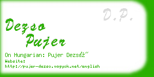 dezso pujer business card